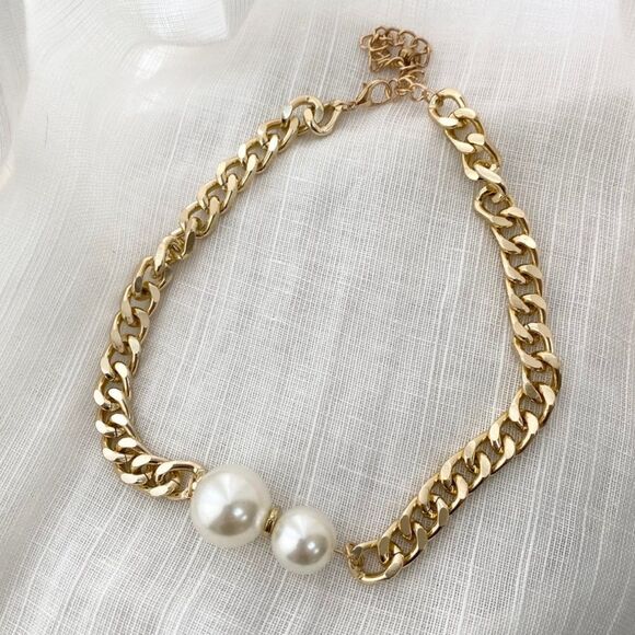 Pearl decor necklace N113 - Picture 2 of 6